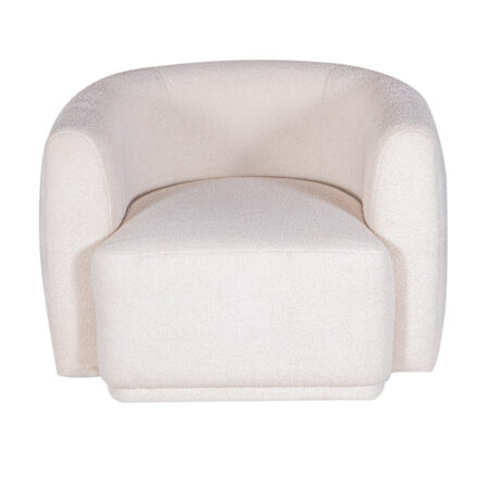 Dublin Fleece Chair With Swivel - White