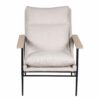 Ellery Metal Wood Fabric Arm Chair