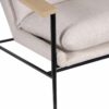 Ellery Metal Wood Fabric Arm Chair