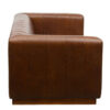 Emillio Buff Brown Leather 3 Seater Sofa