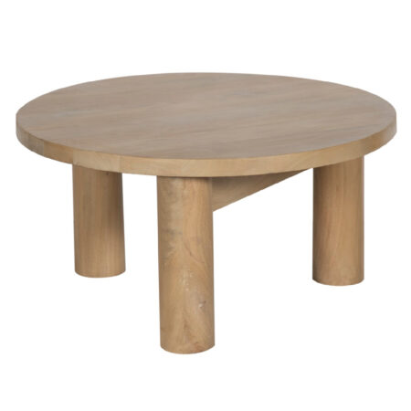 Evin Mango Wood Round Side Table