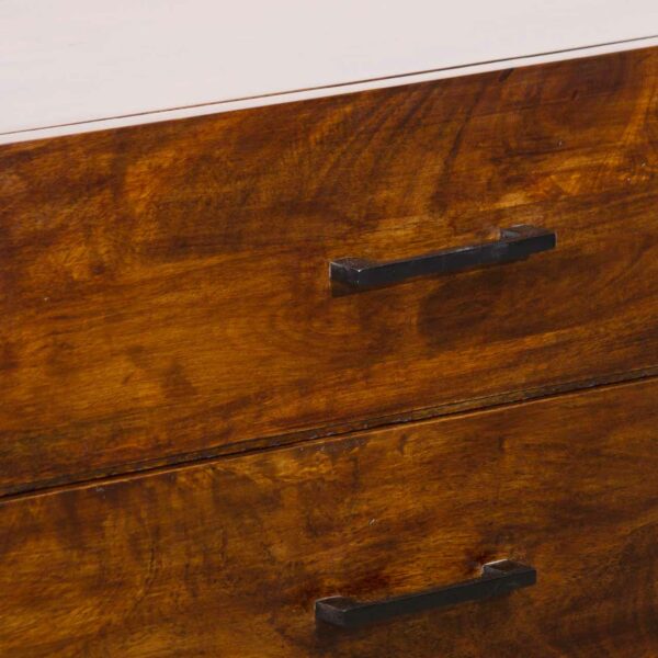 Evoke Mango Wood 2 Drawer Bedside Table