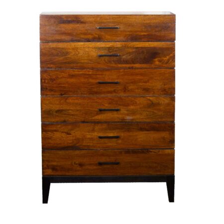 Evoke Mango Wood 6 Drawer Highboy