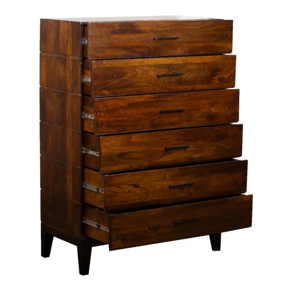 Evoke Mango Wood 6 Drawe Highboy