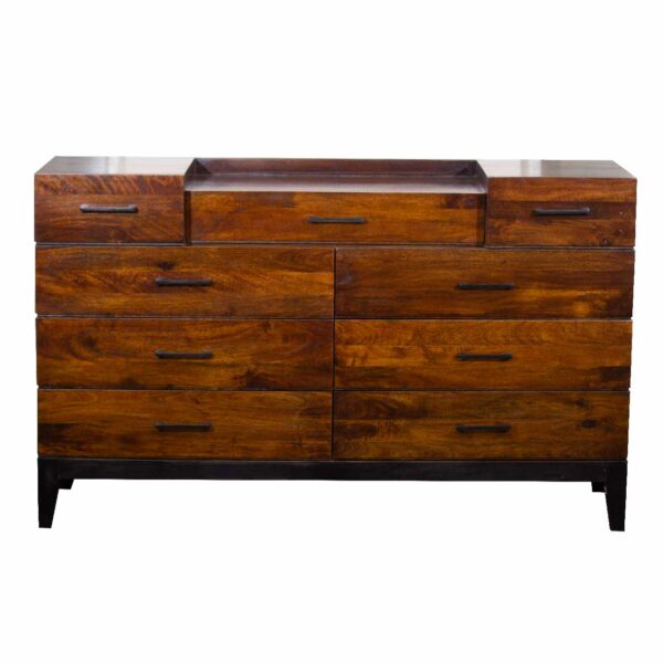 Evoke Mango Wood 9 Drawer Dresser