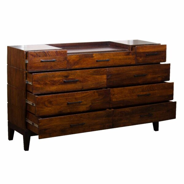 Evoke Mango Wood 9 Drawer Dresser