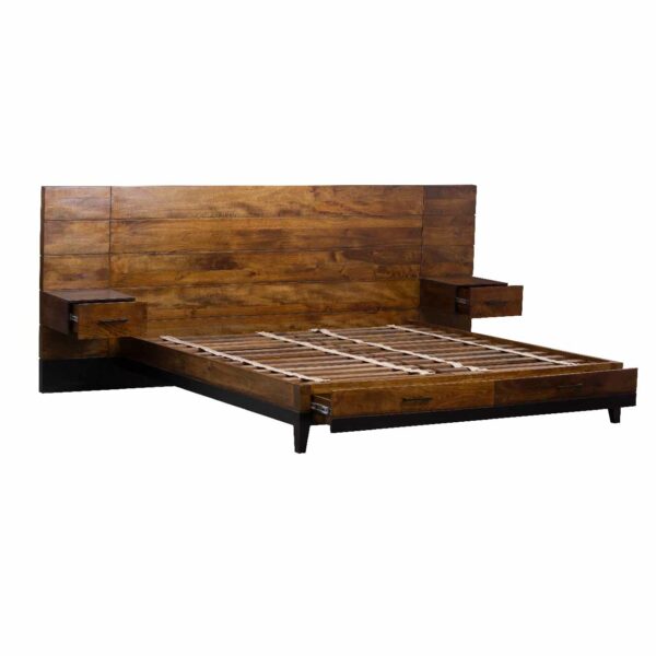 Evoke Mango Wood King Bed Mattress 76x80