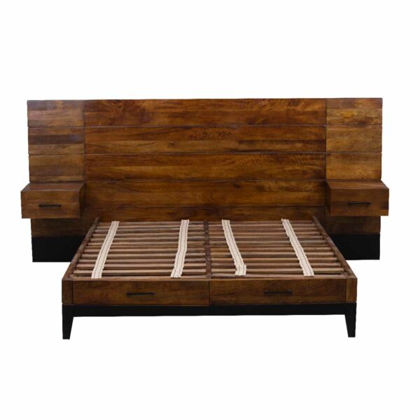 Evoke Mango Wood Queen Bed Mattress 60x80 1