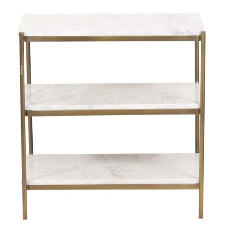 Fabian 3 Tier Marble End Table