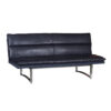 Fantoni Blue Buff Leather Sofa With SS Legs