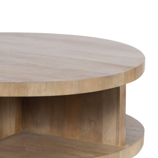 Fens Round Mango Wood Coffee Table