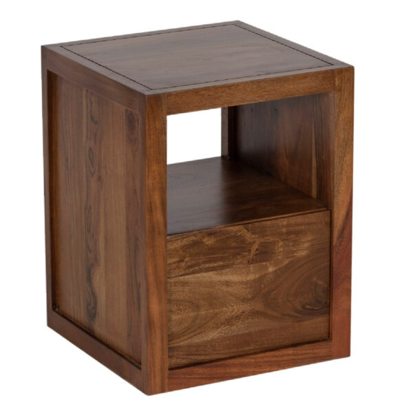 Folsom Acacia 1 Drawer Side Table Small