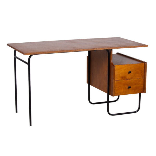 Foxx Metal Base Writing Desk With 2 Drawers