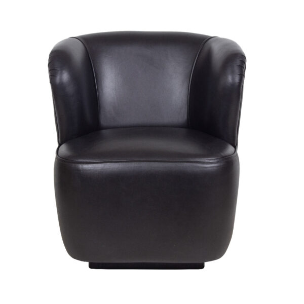 Gubi Black Buff Leather 1 Seater Sofa