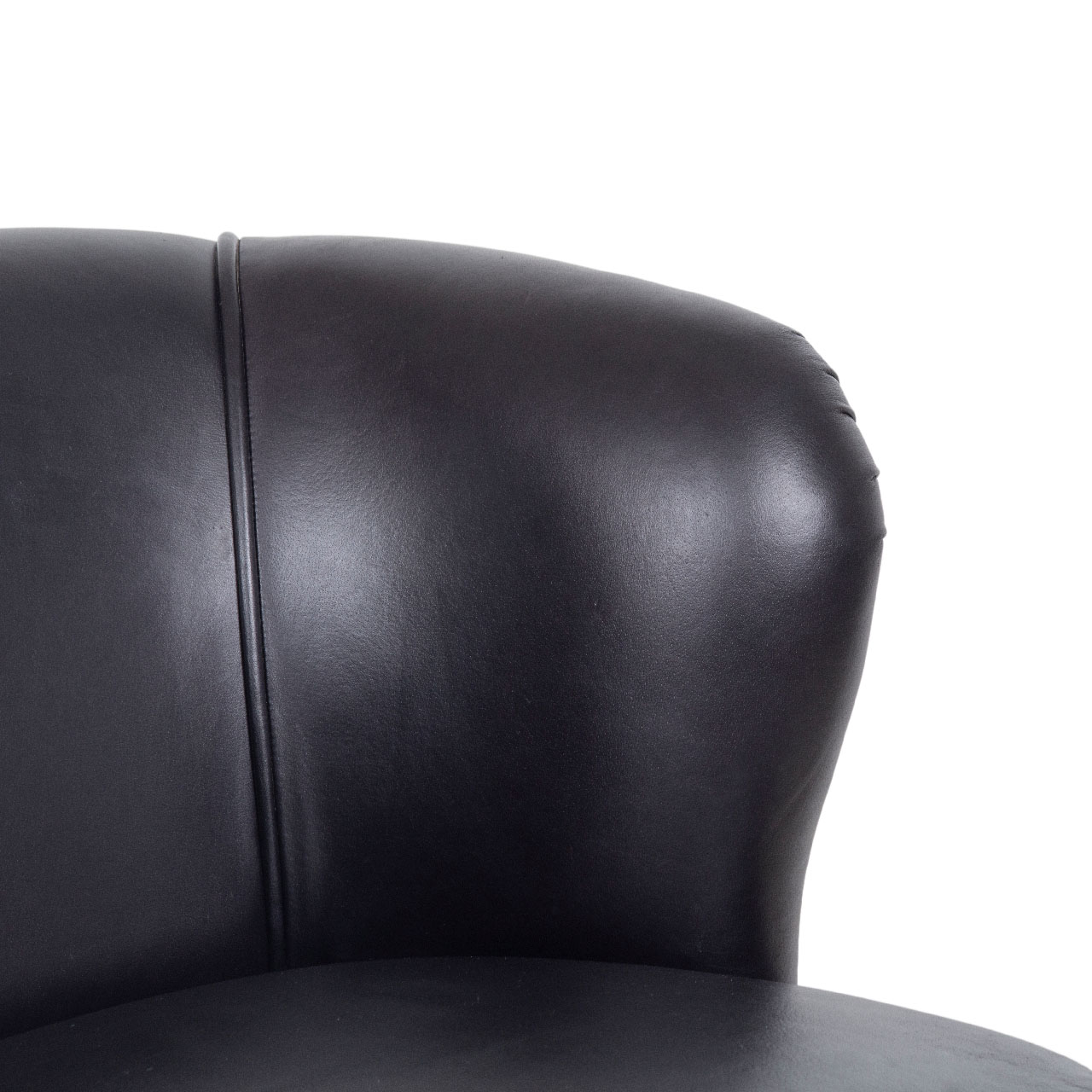 Gubi Black Buff Leather 1 Seater Sofa