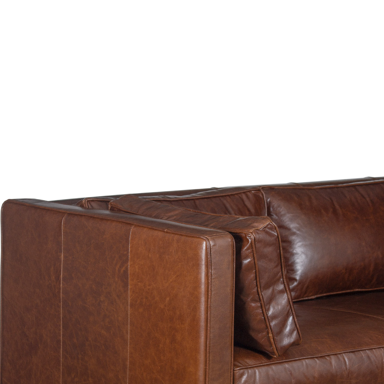 Hamilton Brompton Cocoa Buff Leather Sofa