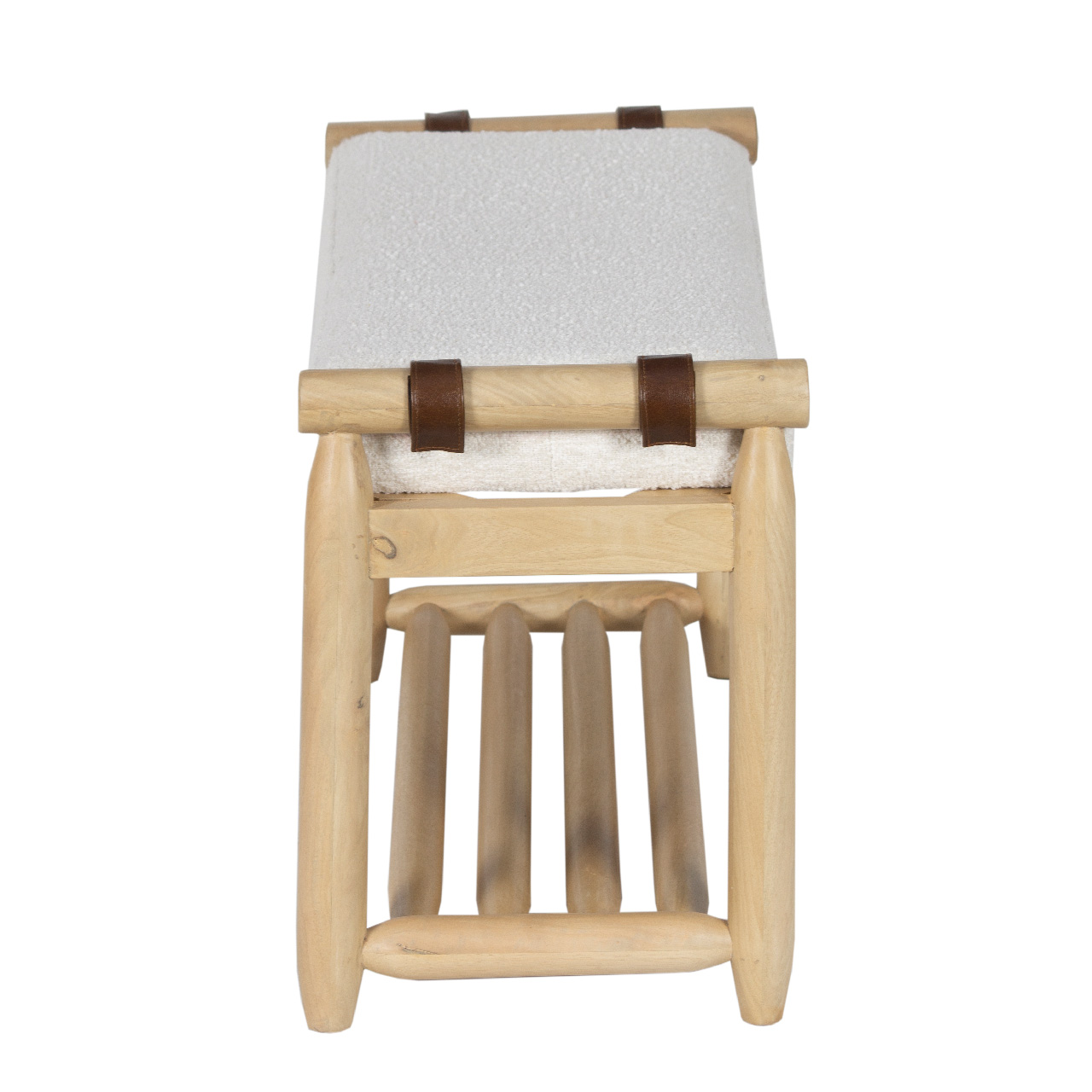 Hana Bench Mango Wood With Fabric Upholstery Seat