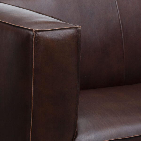 Harbour 3 Seater in Cow Antique Brown Leather