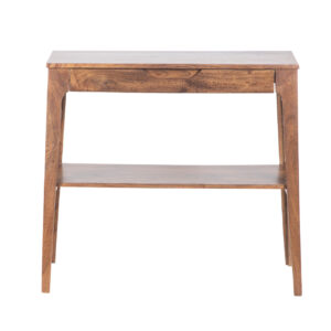 Harlow Acacia Wood 1 Drawer Console Table With Shelf – Walnut