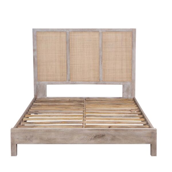 Havelock Mango Wood Cane Headboard Queen Bed