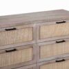 Havelock Manog Wood Cane 6 Drawer Dresser