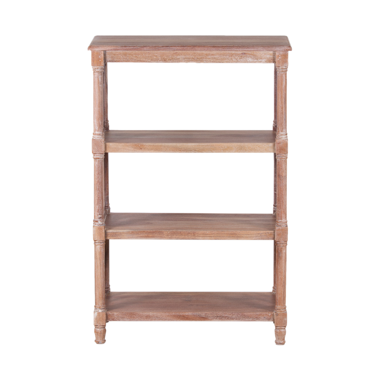 Helios 4 Tier Acacia Wood Bookshelf