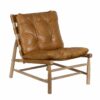 Henning Mango Wood Laguna Buff Leather Sling Chair