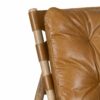 Henning Mango Wood Laguna Buff Leather Sling Chair