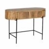 Henrik Mango Wood Metal Base Console Table