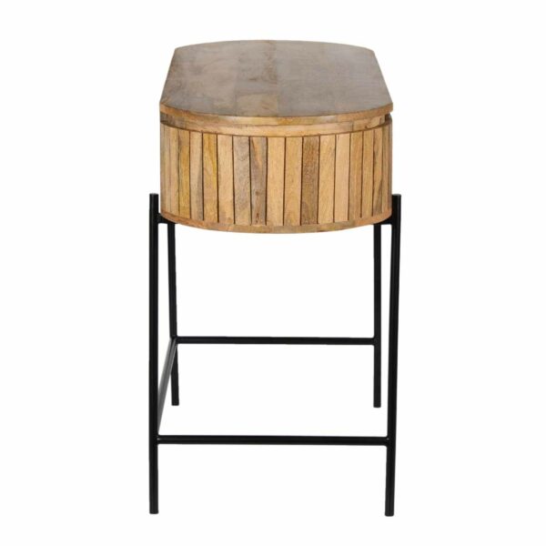 Henrik Mango Wood Metal Base Console Table