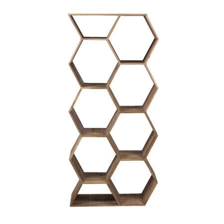 Hexagone Mango Wood Bookshelf