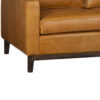 Hurbine Luster Tan Buff Leather 3 Seater Sofa