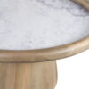 Hurmon Mango Wood Marble Top Coffee Table