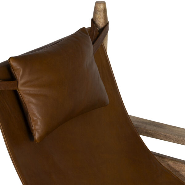 Jacob Mango Wood Leather Arm Chair