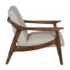 Jade Mango Wood Textured Fabric Uphostered Arm Chair