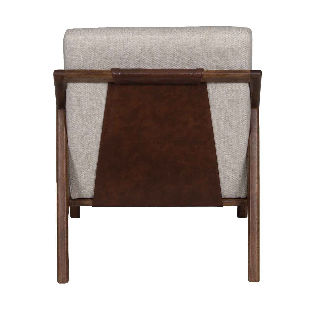 Jade Mango Wood Textured Fabric Uphostered Arm Chair
