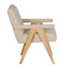 Jakob Acacia Wood Uphostered Dining Arm Chair