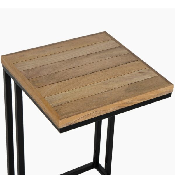 Java Mango Wood Metal  Table Knock Down Pack 1 Piece