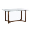 Jinxx Mango Wood Glass Top Dining Table