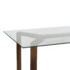 Jinxx Mango Wood Glass Top Dining Table