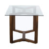 Jinxx Mango Wood Glass Top Dining Table