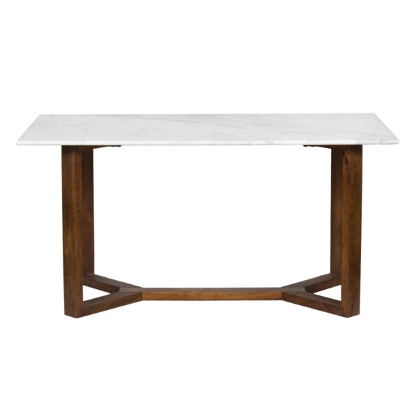 Jinxx Mango Wood Marble Top Dining Table