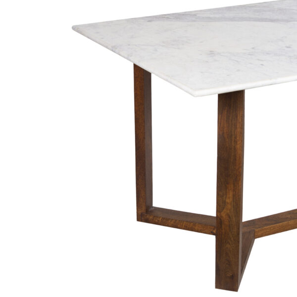 Jinxx Mango Wood Marble Top Dining Table