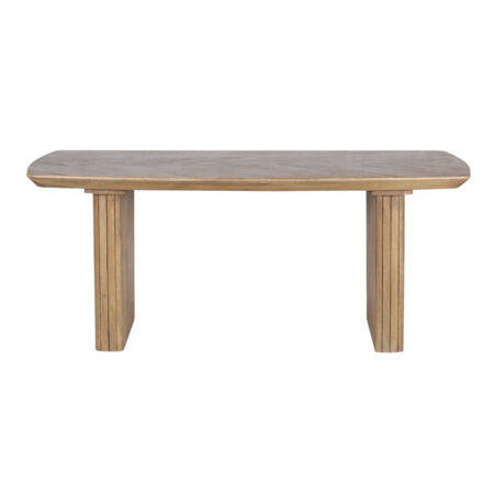 Jiska Mango Parquet Top Rectangular Dining Table