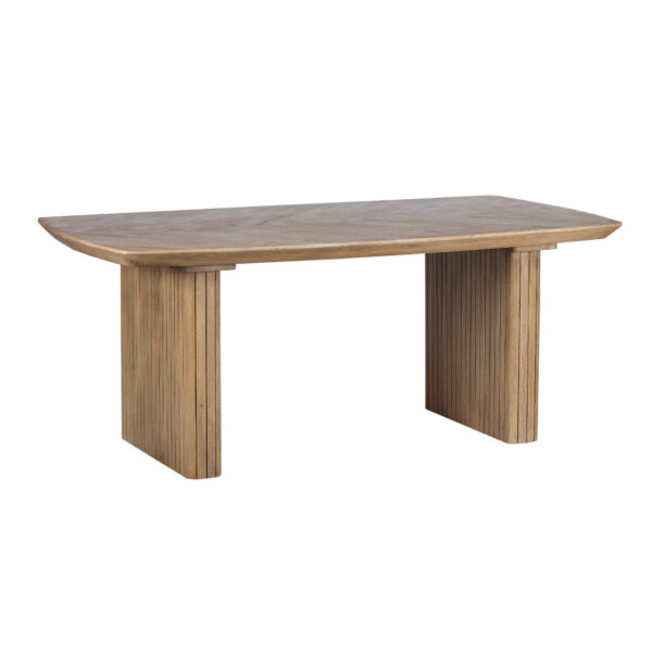 Jiska Mango Parquet Top Rectngular Dining Table