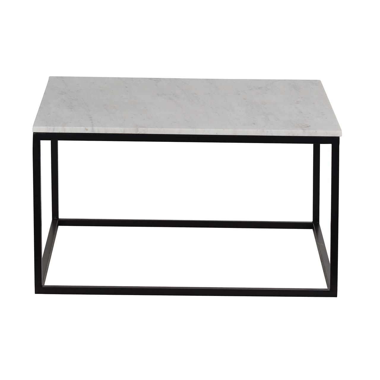 Keywest Marble Top Coffee Table Black Iron