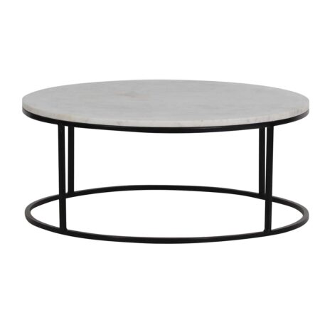 Keywest Round Marble Top Coffee Table