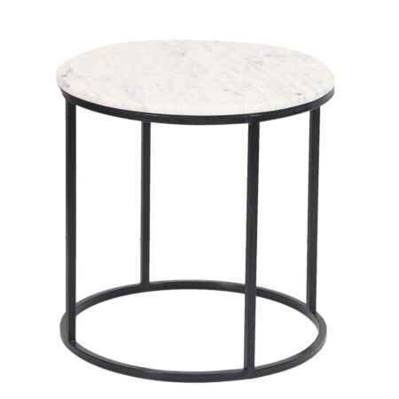 Keywest Round Marble Top Side Table