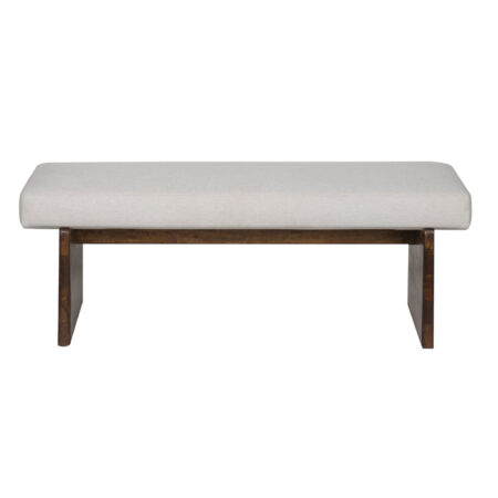 Kalon Mango Wood Bench With Upholstery Seat