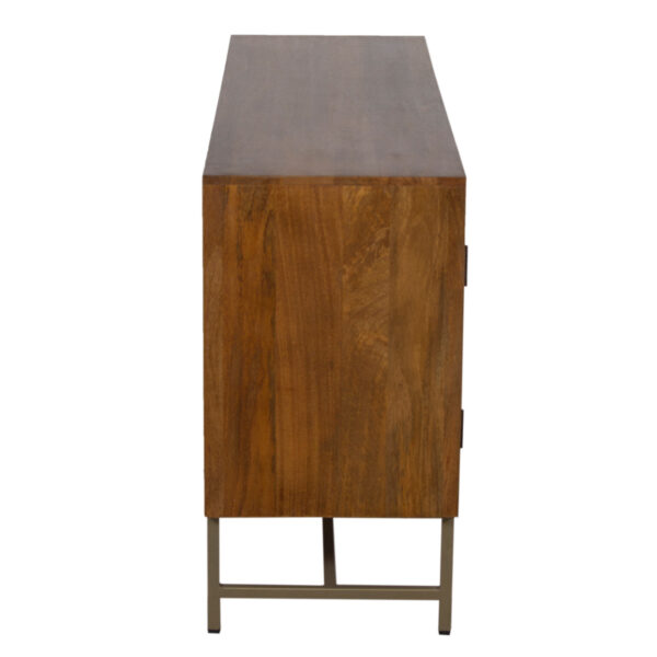 Kangley Mango Wood With Metal Stand Cabinet